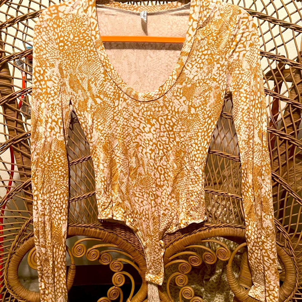Free people long sleeve body suit